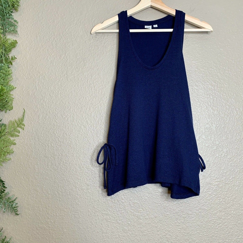 🌳 Gap Softspun Knit Top Sleeveless Blue Petite XS